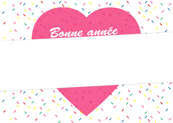 Carte Gros coeur rose pour cette nouvelle année 2022 Carte de voeux personnalisable 2022