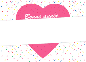 Carte Gros coeur rose pour cette nouvelle année 2022 Carte de voeux personnalisable 2022