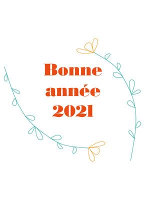 Carte Voeux floral et discret Carte de voeux tendance 2021