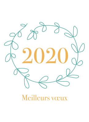 Bonne ann&eacute;e florale et minimaliste