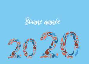 La bonne ann&eacute;e lumineuse et douce bleu clair