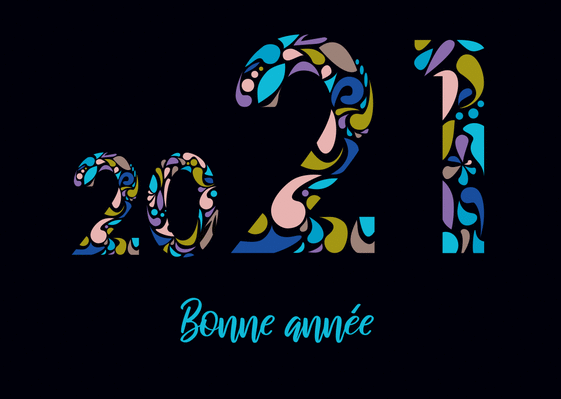 Carte La bonne année 2022 lumineuse et douce violet Carte de voeux tendance 2022