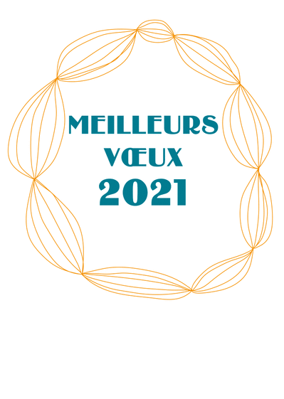 Carte Meilleurs voeux sobre et graphique Carte de voeux design 2021