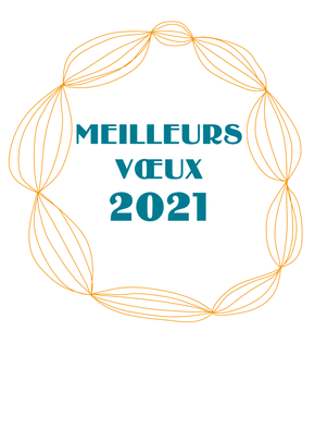 Carte Meilleurs voeux sobre et graphique Carte de voeux design 2021