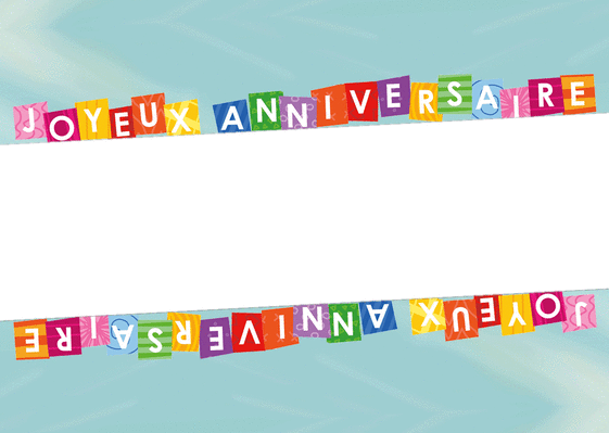 Carte Joyeux anniversaire coloré et festif Carte anniversaire personnalisée