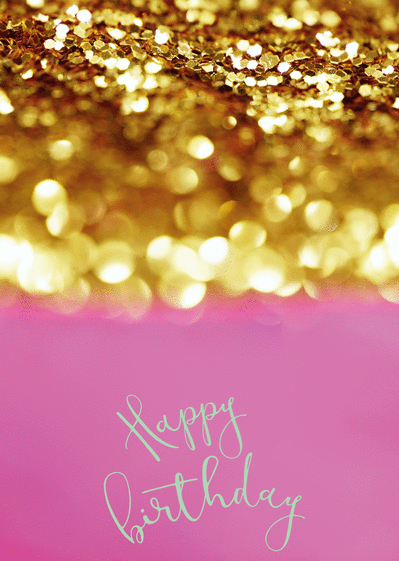 Carte Un joyeux anniversaire en or Carte anniversaire personnalisée