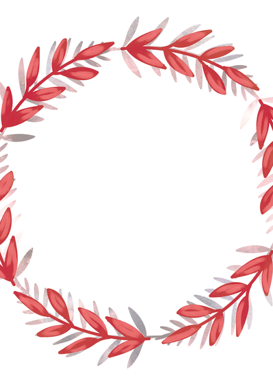 Carte Faire-part de mariage entourés de feuilles rouges Faire-part de mariage