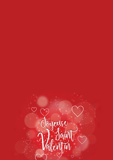 Carte Joyeuse Saint Valentin classique Carte Saint Valentin personnalisée