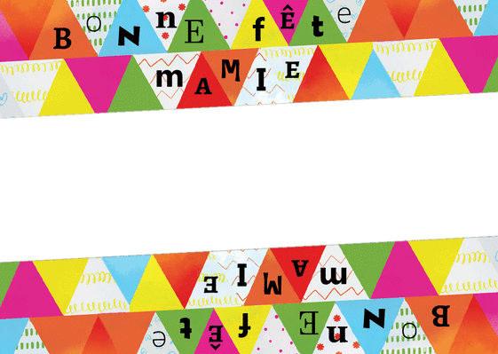 Carte Bonne fête mamie pleine de couleurs Carte personnalisée fête des mamies
