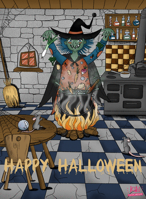 Carte Recette de sorcière Carte halloween