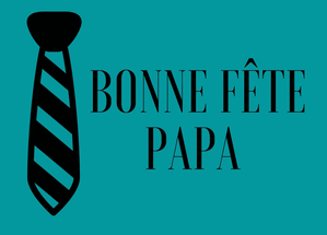Carte Bonne fête papa et cravate Carte de fête des pères