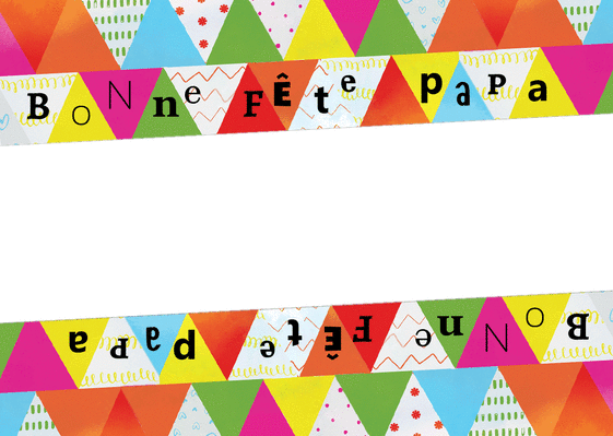 Carte Bonne fête papa pleines de couleurs Carte de fête des pères