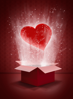 Carte Cadeau de saint valentin Carte avec coeurs