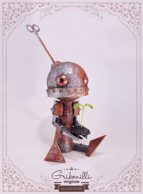 Carte Petit robot poétique Carte de poèmes