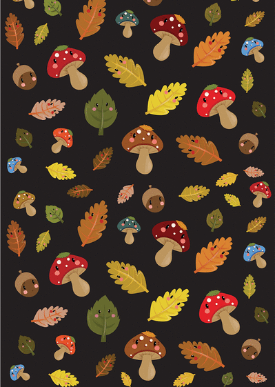 Carte Forêt d`automne Carte de Novembre