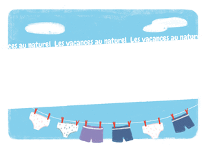 Carte postale vacances d`été au naturel Carte postale d'août et vacances