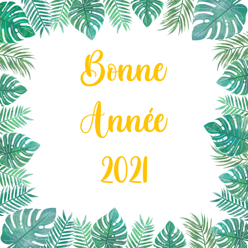 Carte Bonne année 2021 tropicale Carte de voeux Nature 2021
