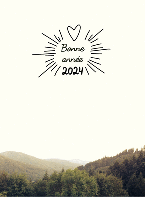 Carte bonne année 2023 dans un paysage de montagne Carte de voeux 2023 