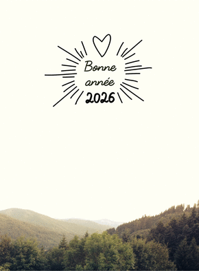 Carte Voeux naturels pour une année épanouissante 2026 Carte de voeux 2026 