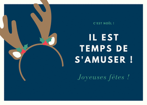 Carte Il est temps de s`amuser Carte noël personnalisée