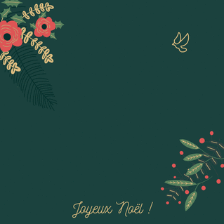 Carte Joyeux Noël et colombe de la paix Carte noël personnalisée