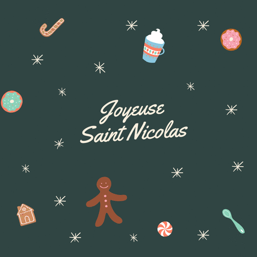 Carte Joyeuse Saint Nicolas et gourmandises Carte saint nicolas