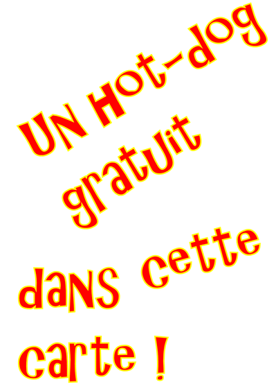 Carte Un hot-dog gratuit Carte humour