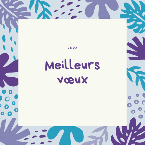 Carte Voeux artistiques et colorés pour 2026 Carte de voeux classique 2026
