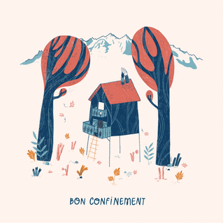 Carte Bon confinement à la montagne Carte de Novembre