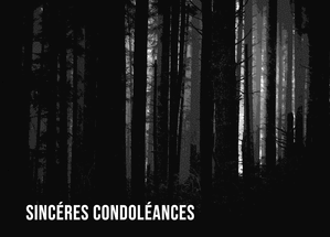 Carte Sincère condoléances en forêt Carte condoléances