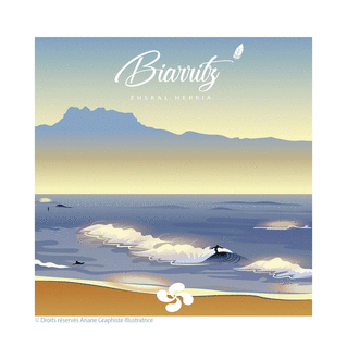 Carte La côte Basques à Biarritz Carte postale France