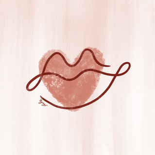 Carte Bisous du bout des lèvres Carte saint valentin
