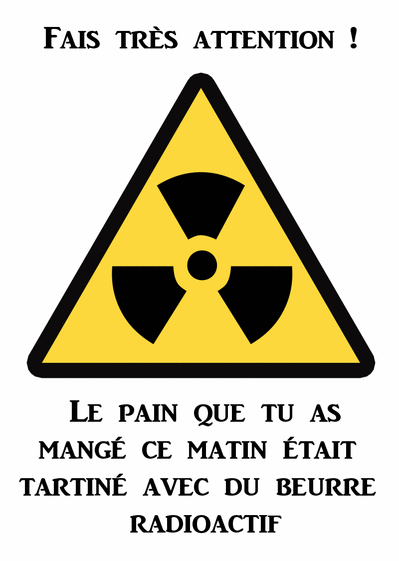 Carte Tartine radioactive Carte 1er avril