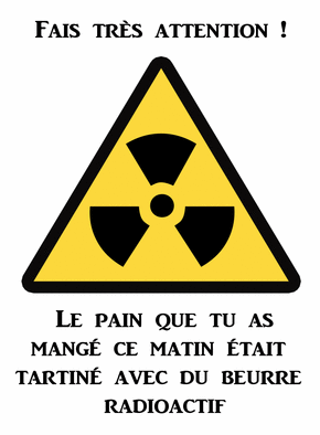 Carte Tartine radioactive Carte 1er avril