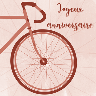 Carte Joyeux anniversaire à vélo Carte anniversaire