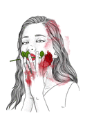 Amour passionnel avec une rose