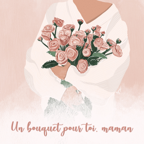 Carte Un bouquet pour toi maman Carte fête des mères avec des fleurs