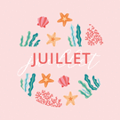 Happy Juillet design marin rose