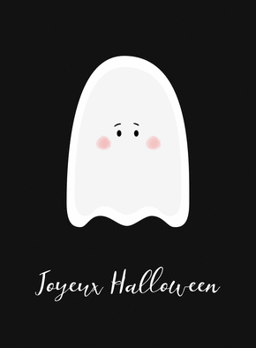 Carte Joyeux Halloween petit fantôme Carte Halloween pour enfant