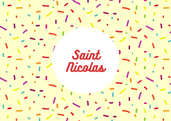 Carte Confettis de la Saint Nicolas Carte saint nicolas