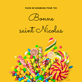 Carte Friandises de la Saint Nicolas Carte saint nicolas