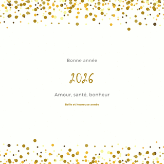 Carte Éclats dorés pour une année 2026 joyeuse Carte de voeux professionnelle 2026
