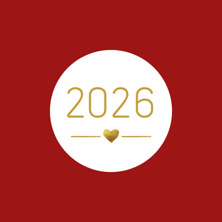 Carte 2026 en or pour des vœux élégants Carte de voeux tendance 2026