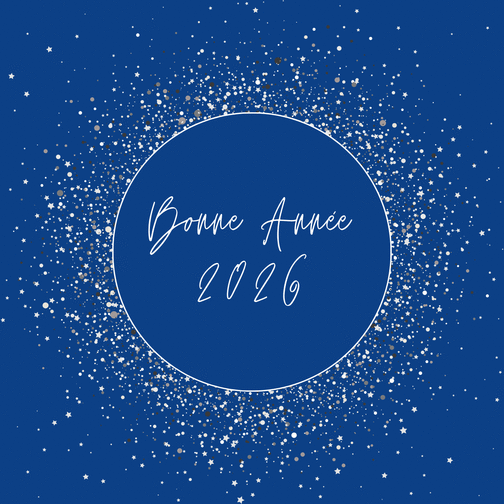 Carte bonne année 2026 avec éclats d'étoiles Carte de voeux 2026 