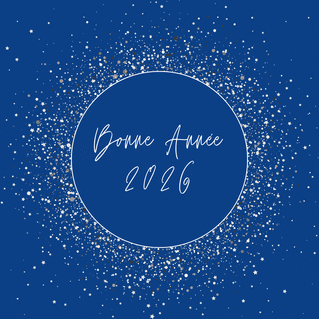 Carte bonne année 2026 avec éclats d'étoiles Carte de voeux 2026 