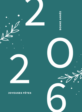 Carte Voeux élégants pour accueillir 2026 Carte de voeux 2026