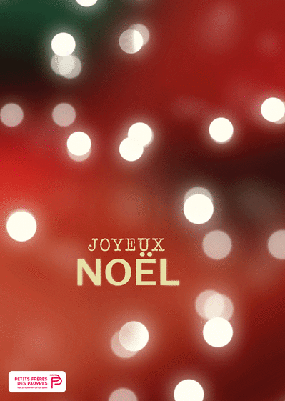 Carte Joyeux No&euml;l aux c&oelig;urs unis pour 2026 Carte de voeux 2026 association