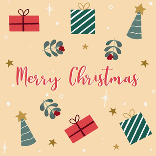 Carte Merry Christmas décors de Noël Carte de Noël en plusieurs langues