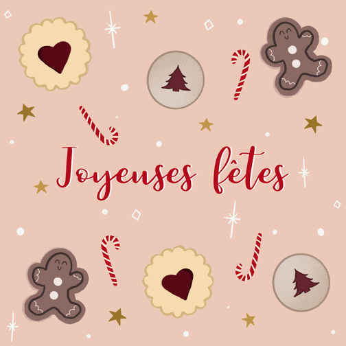 Carte Joyeuses fêtes bonbons et gâteaux Carte de Noël enfant
