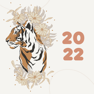 Carte Nouvel an chinois bonne année du tigre Carte nouvel an chinois 2022